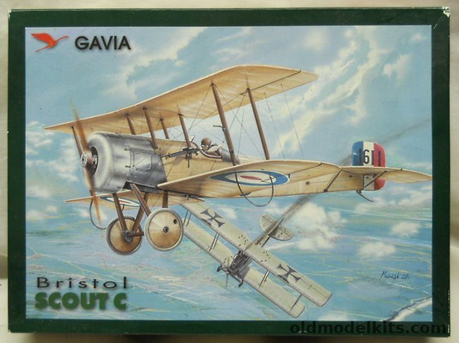 Gavia 1/48 Bristol Scout C - Cpt. L.G. Hawker DSO VC or Pilot Unknown November 1915, 006-0501 plastic model kit